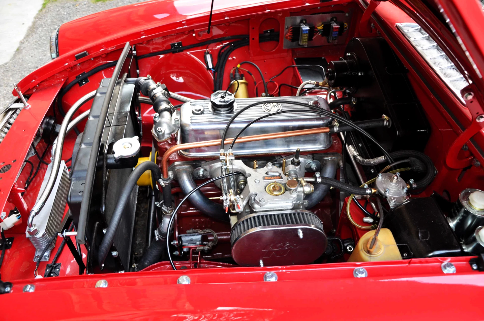 Historic 1963 MGB competition car with FIA PTH
