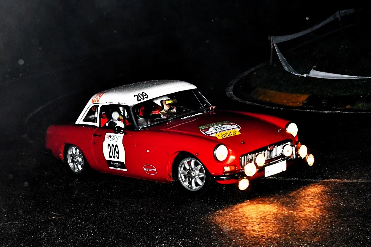 Historic 1963 MGB competition car with FIA PTH
