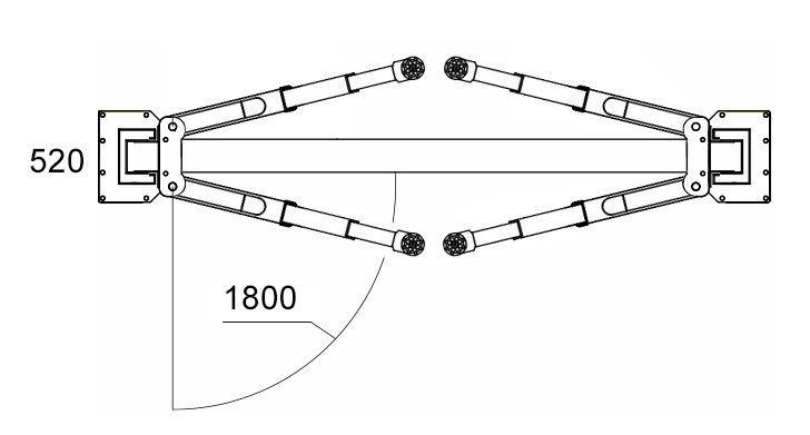 2-Column 5.5T Bridge Lift - Semi-Automatic Release