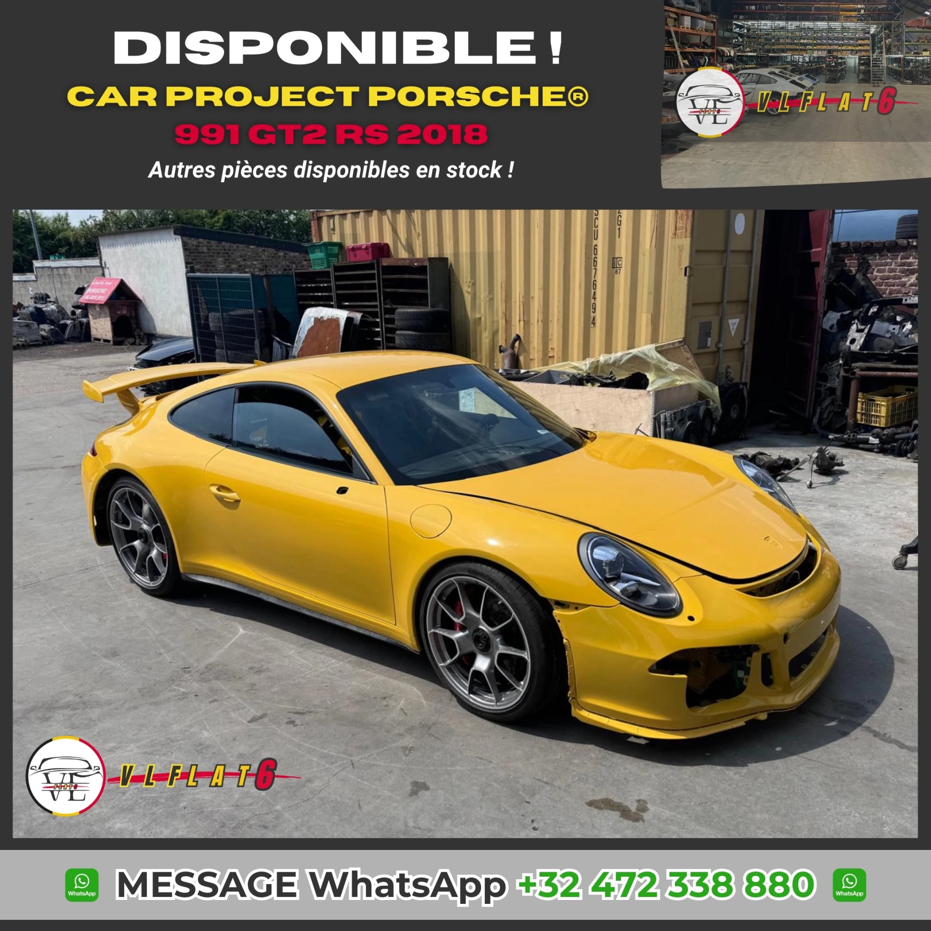 Caisse de voiture Porsche 991 GT2 RS 2015