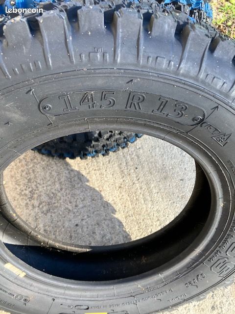 4 new Rallye tyres 145/80/13 150 studs BURZET