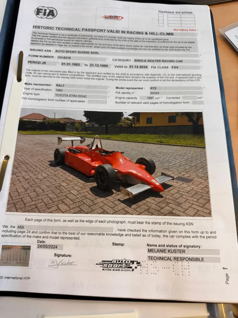 RALT RT3 1983 - FIA HTP - FULLY REVISED