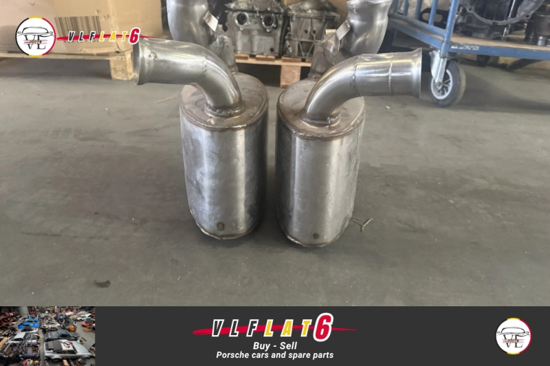 Rear silencer for Porsche 911 GT2 in stainless steel - 993 Turbo