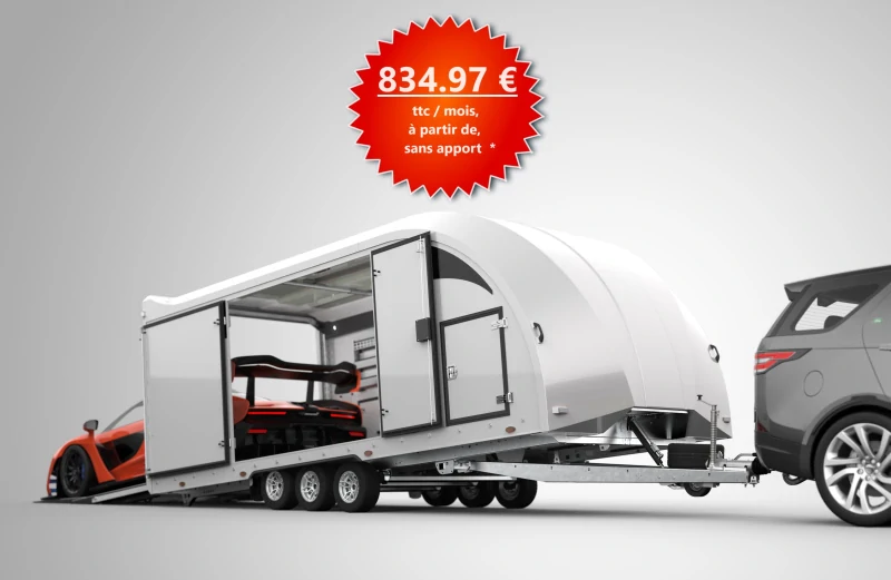 *DELIVERY FRANCE / BENELUX FREE* BRIAN JAMES RT6 closed car trailer 5.50m x 2.29m NEW