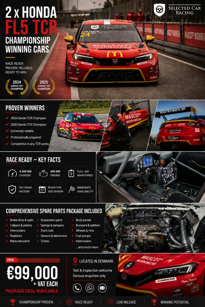 2X 2024 Honda Civic FL5 avec un grand nombre de pièces de rechange