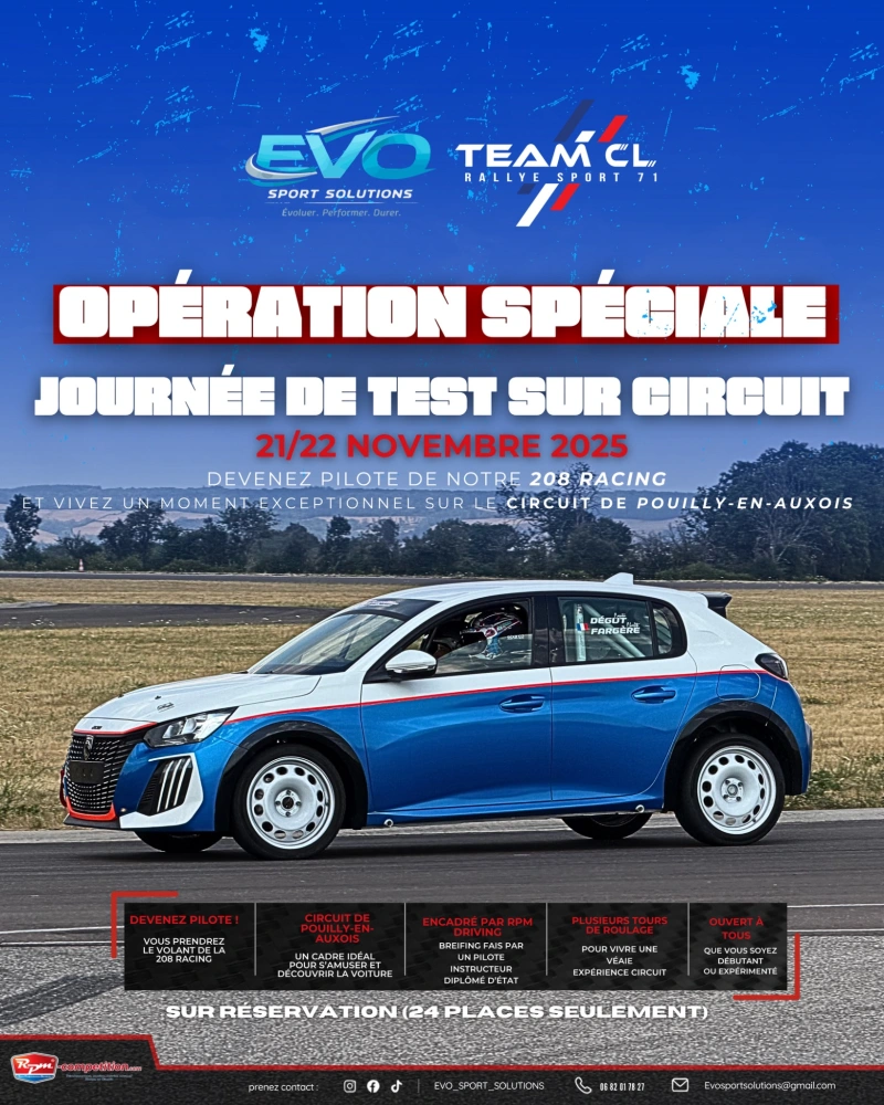 Journée exceptionnelle de tests au circuit de l’auxois