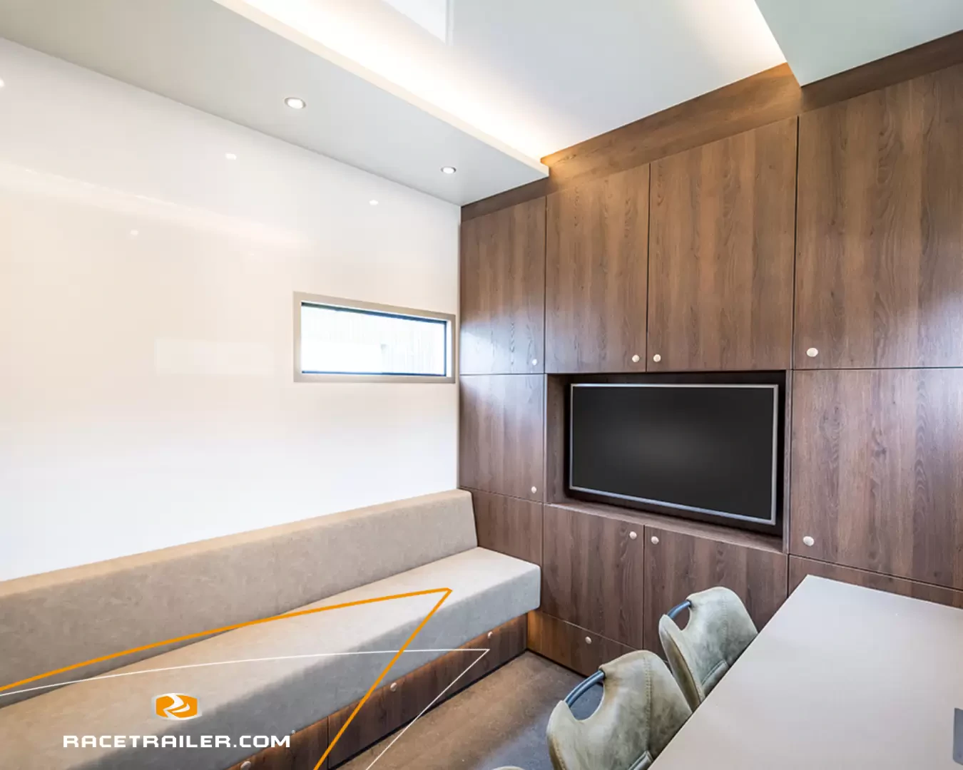 In stock: race trailer with Anniversary office, can load up to 4 cars