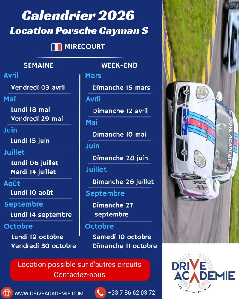 Stage de pilotage / Location - Porsche Cayman S - Legend Cars
