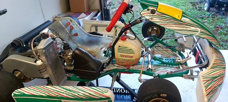 2 kartings 125 rotax otk chassis kosmic tony kart with trailers and accessories