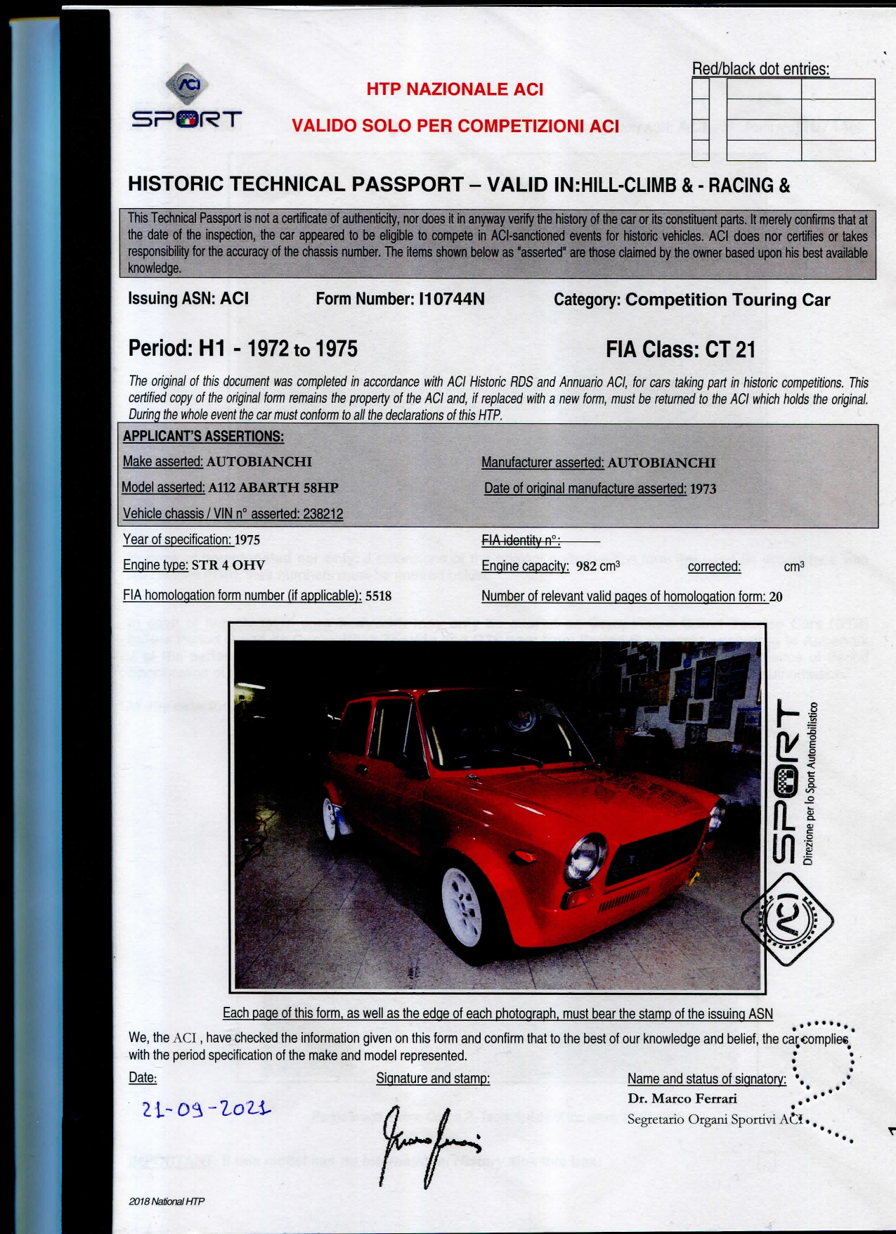 Autobianchi A112 Abarth 58cv Groupe 2 – photo 4