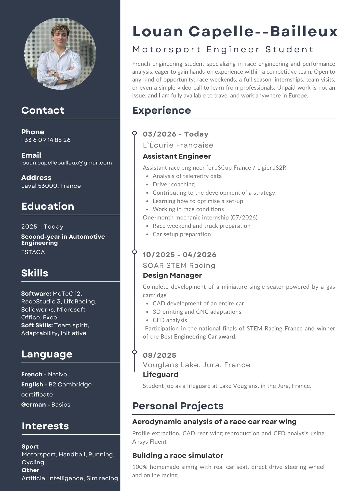 Assistant Data / Performance / Strategy Engineer – photo 2