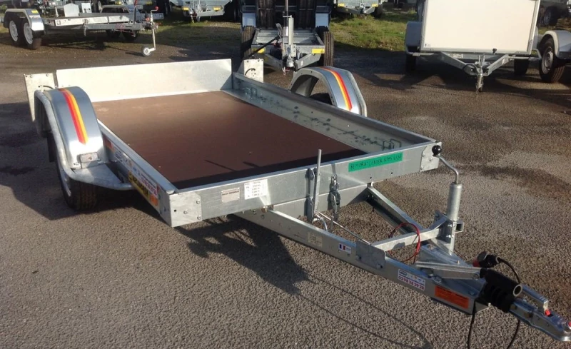 Mecanorem flatbed trailer - RPMS 901 F - GVWR: 1300 Kg - 1 braked axle - 305 x 170 cm