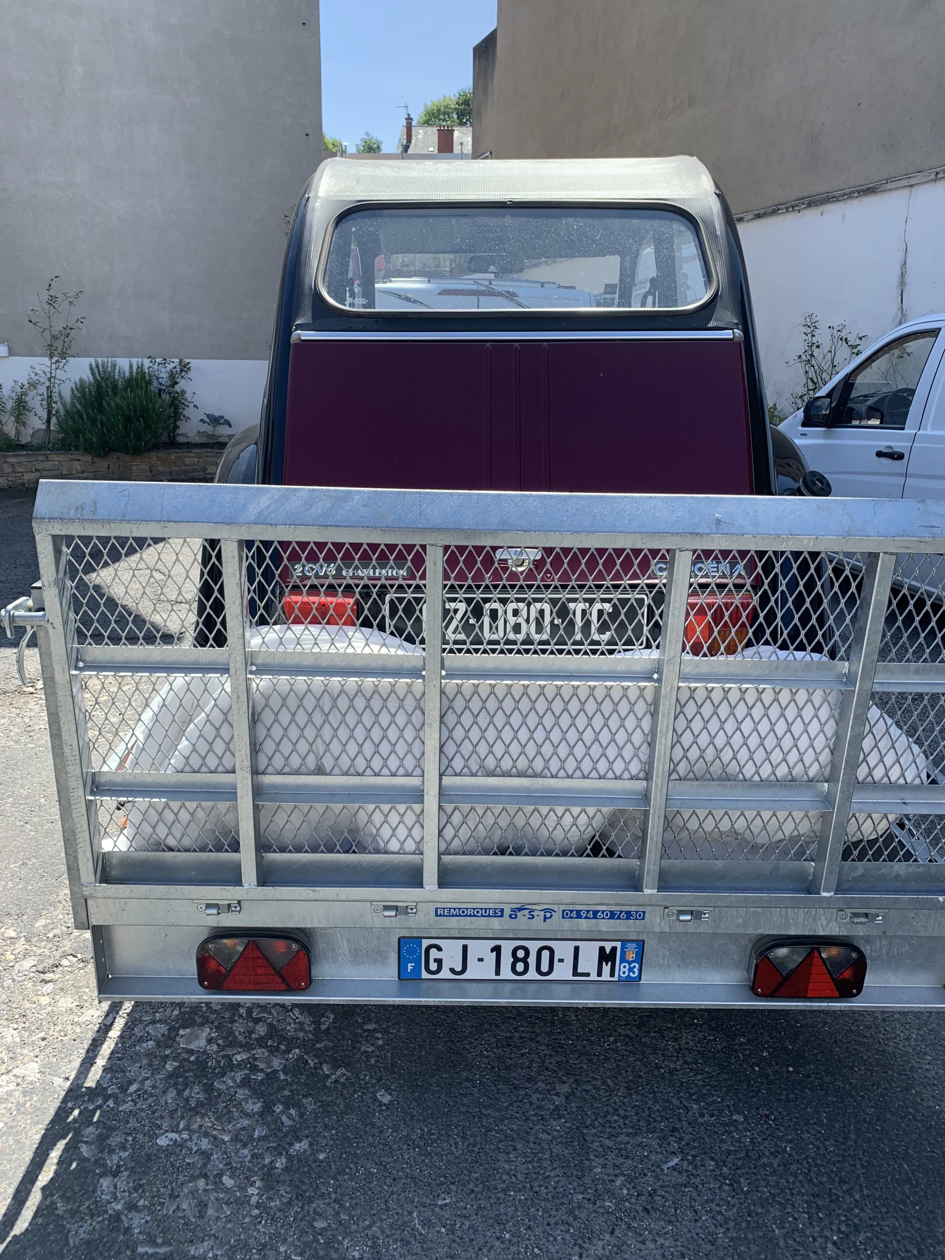 Transport sur remorque plateau