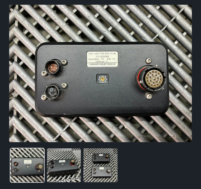 Used. Cosworth Electronics Rubber Switch Panel + other parts