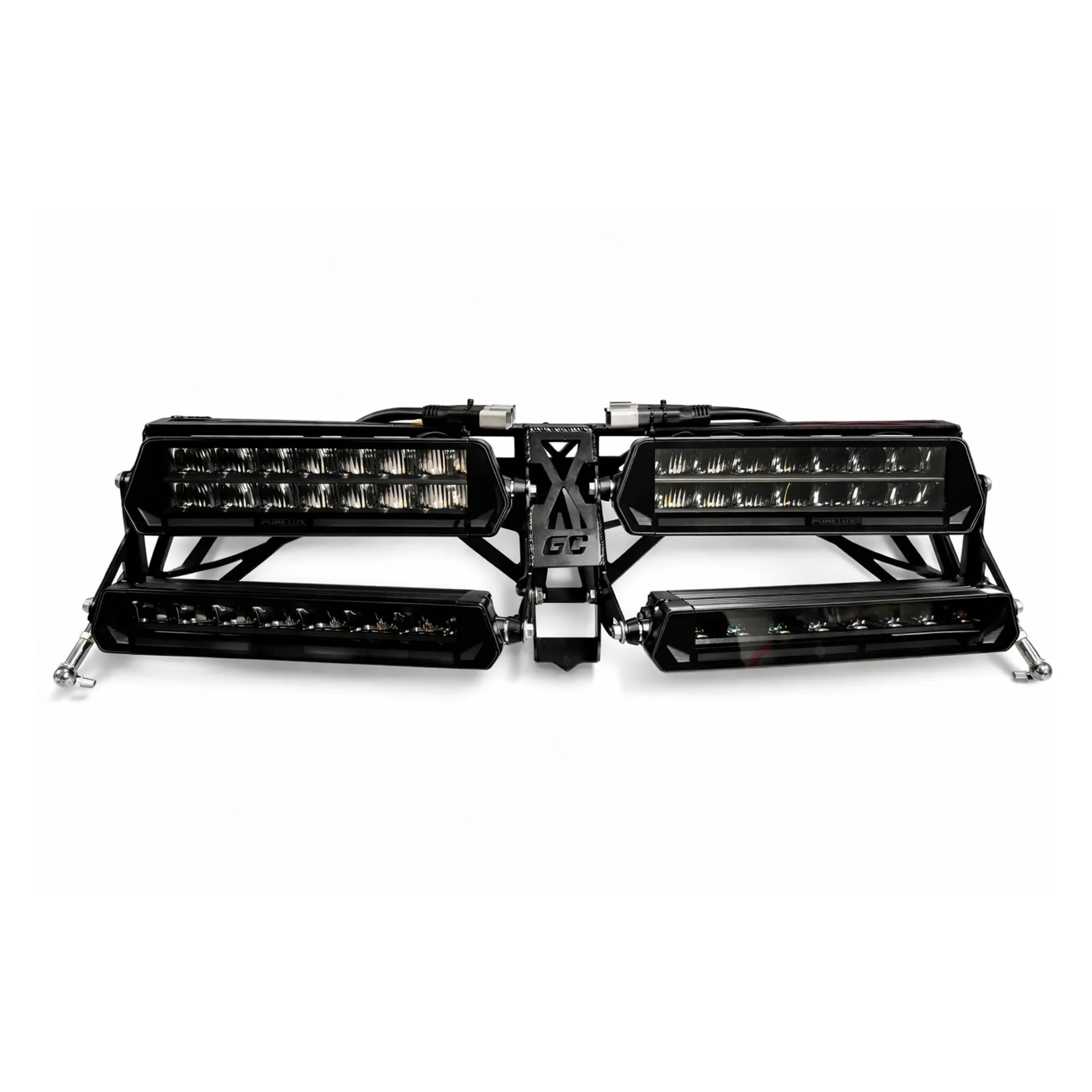 Kit complet d'éclairage pour le rallye - 4× LED PURELUX Panther + montage sur le capot – photo 2
