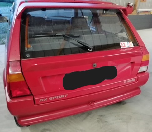 Citroën AX Sport Phase 2 1988 d'origine – Carte grise normale