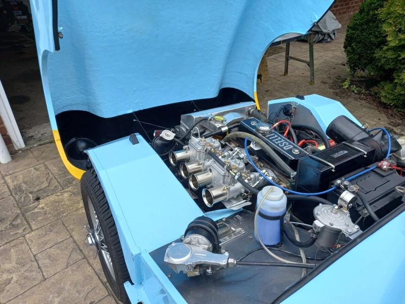 Austin Healey Sebring Sprite évocation. Excellent niveau d'entrée pour les courses historiques.