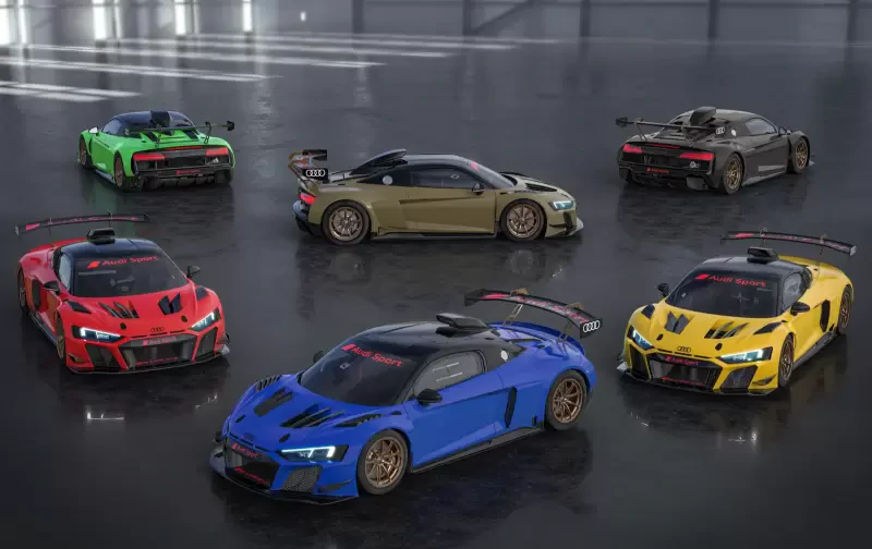 Audi R8 LMS GT2 Vegas yellow 1 of 6 Worldwide
