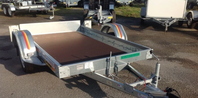Mecanorem flatbed trailer - RPMS 901 F - GVWR: 1300 Kg - 1 braked axle - 305 x 170 cm