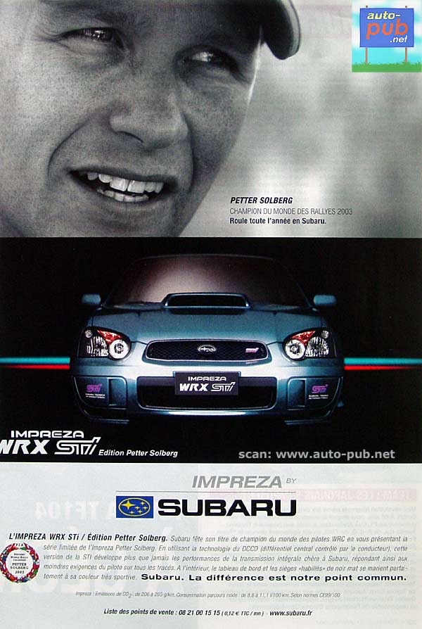 SUBARU sti SOLBERG
