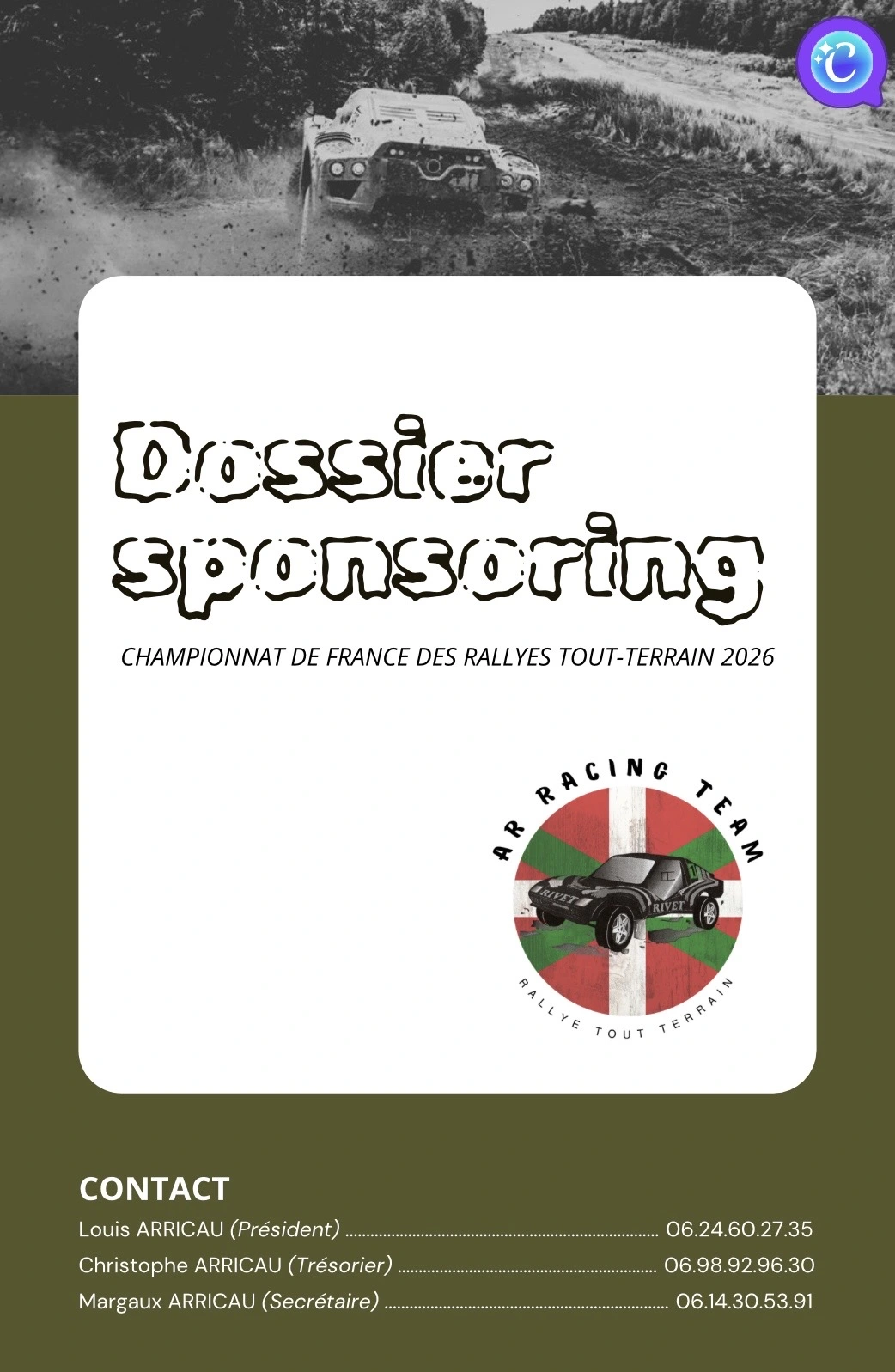 Recherche sponsoring pour saison 2026 de rallye tout terrain – photo 3