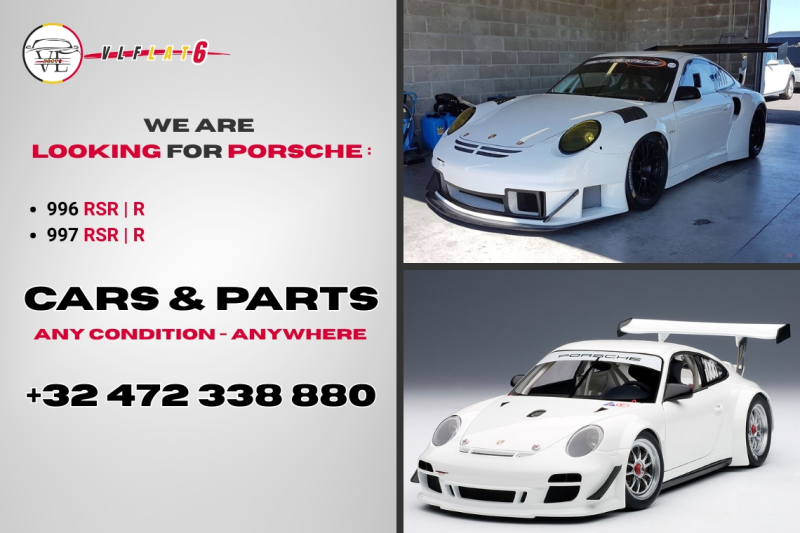 Recherche - Pièces ou voitures Porsche 996 997 RSR OU R