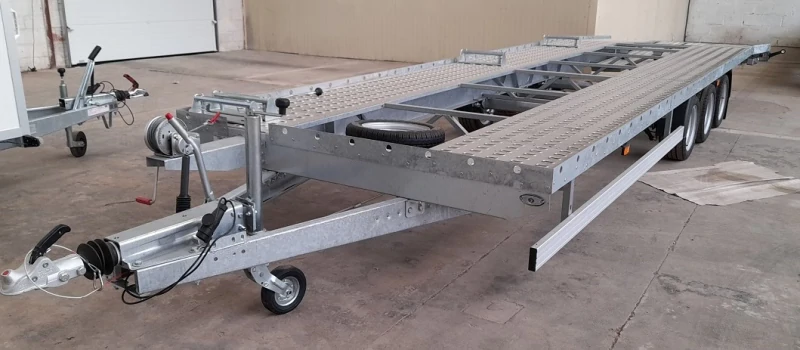 3-axle trailer for 2 cars - 8.00 x 2.10m - 3500kg