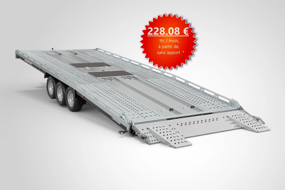 *IN STOCK* BRIAN JAMES T6 car trailer 5.50x2.24m NEW - with tailgate
