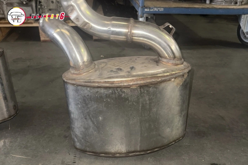 Rear silencer for Porsche 911 GT2 in stainless steel - 993 Turbo