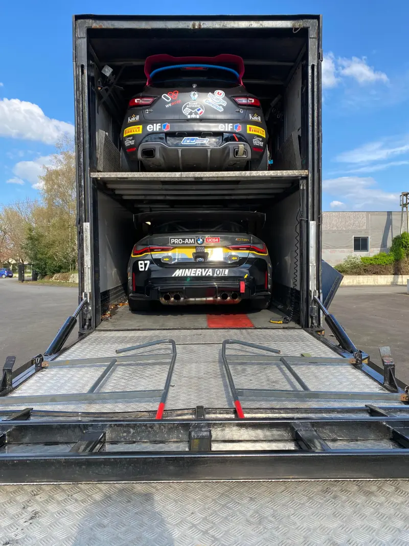 SEMI Trailer 6 cars + awning 2002