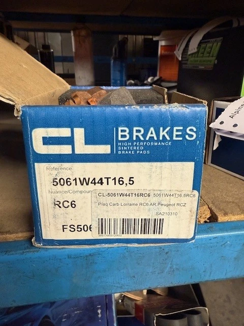 CL BRAKE rear brake pads for RCZ rc6 – photo 1