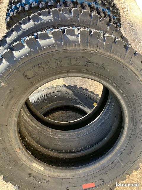 4 new Rallye tyres 145/80/13 150 studs BURZET