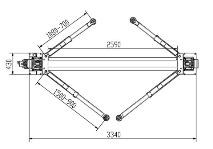 2-Column Lift 4T - Semi-Automatic Release
