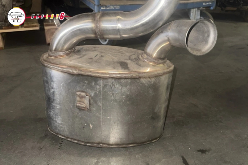 Rear silencer for Porsche 911 GT2 in stainless steel - 993 Turbo