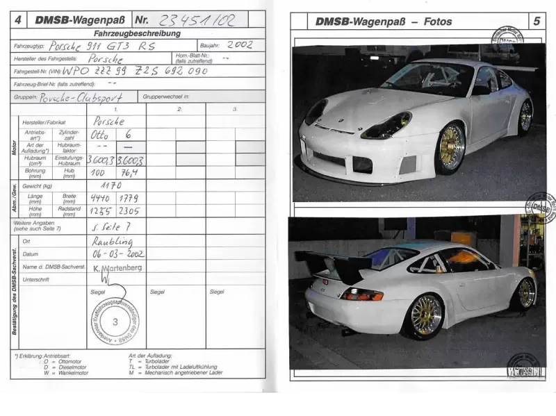 2002 Porsche 996 GT3 RS