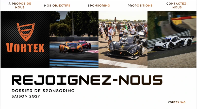SPONSOR VORTEX FOR THE 2027 SEASON