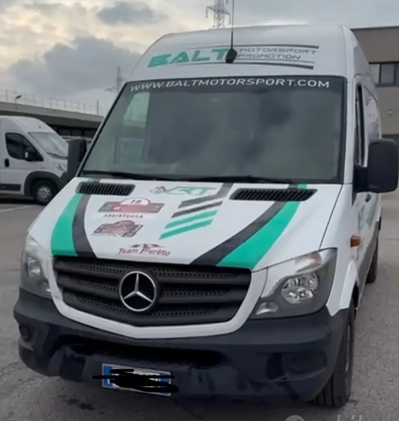 Mercedes Sprinter with a tow bar