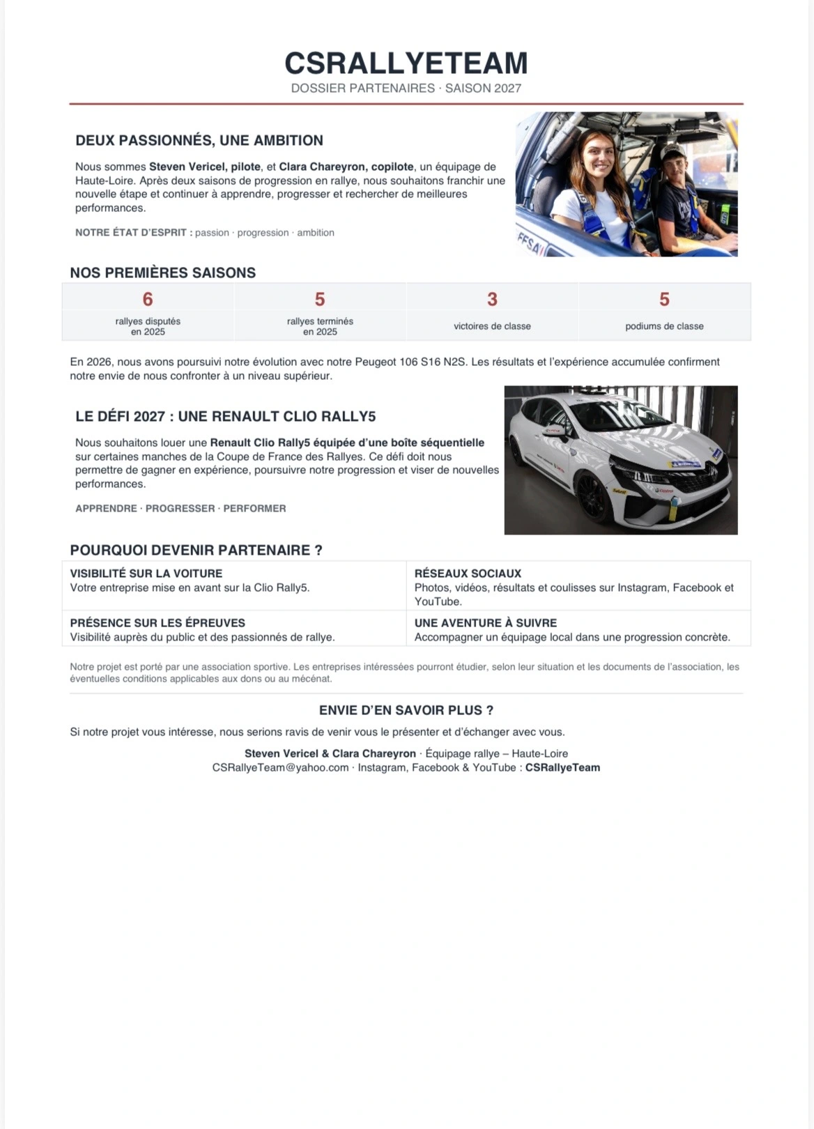 Recherche Partenaires 2027 Coupe de France des Rallye – photo 2