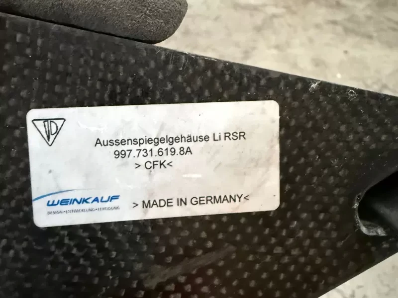 Rétroviseurs carbone électriques – Porsche 997 RSR