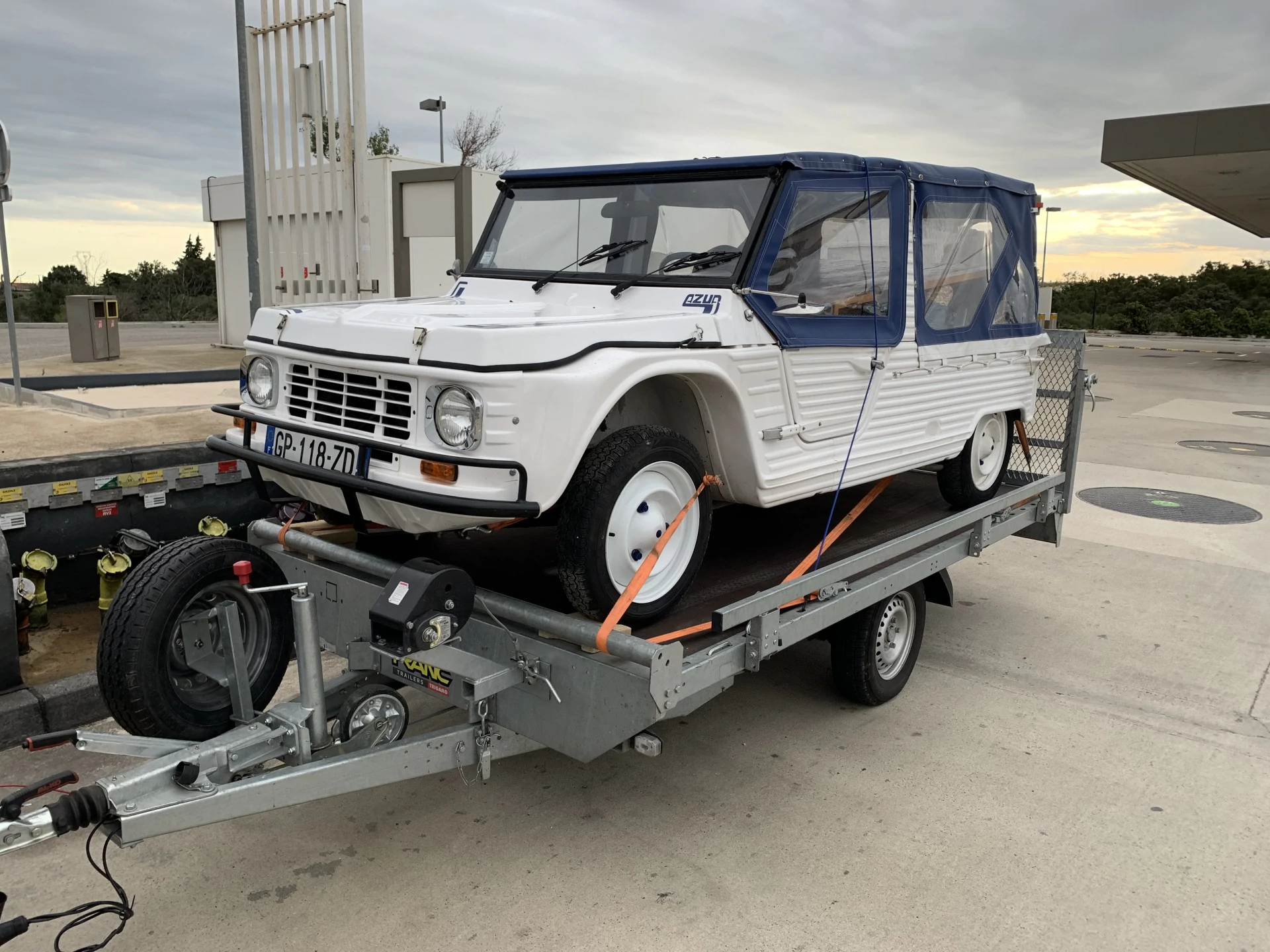 Transport sur remorque plateau