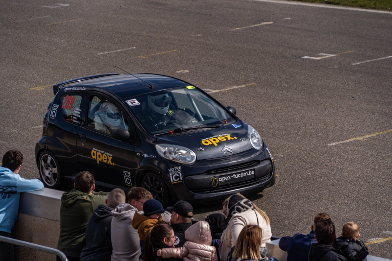 3-lap passenger baptism + 6 laps at the wheel in a C1 Cup at Mettet (BE)