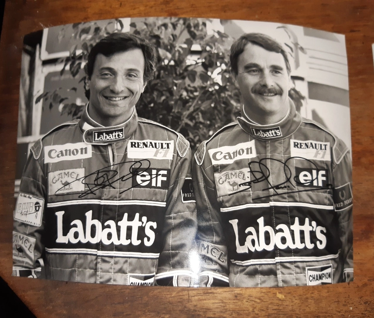 Photos Dédicacées de Monsieur Nigel Mansell et Riccardo Patrese – photo 1