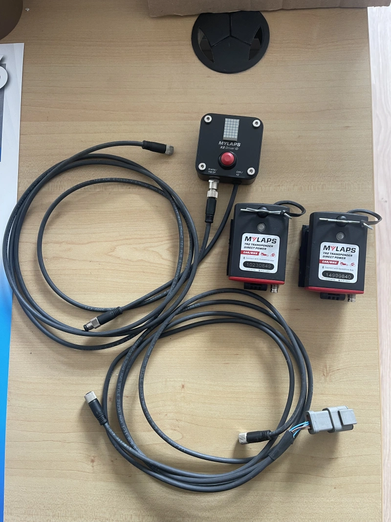 Complete MYLAPS Transponder Kit - TR2 + X2 Driver ID - Very good condition
