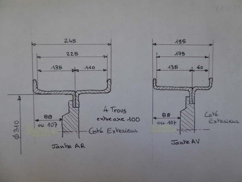 Mad'in wheels with rain tyres