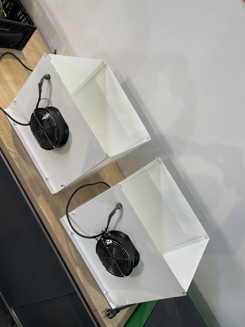 Motorsport stand panels complete with ventilated helmet storage + flight case