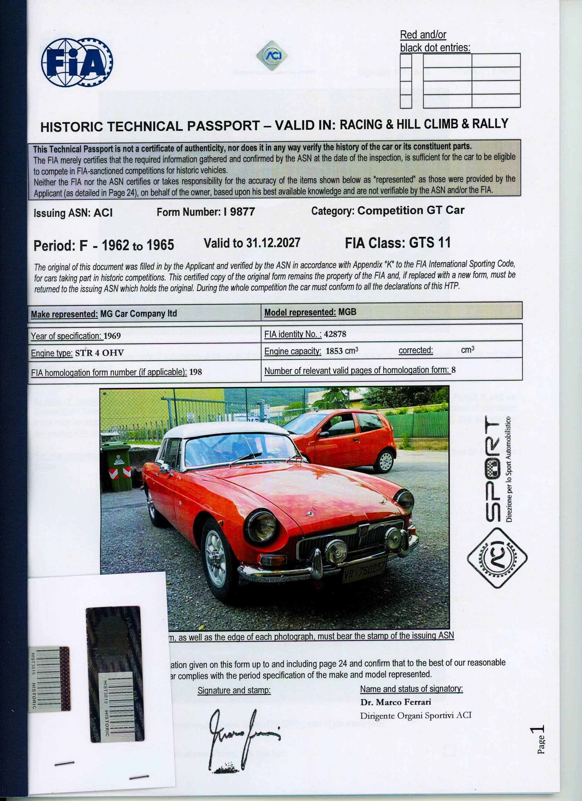 Voiture de compétition historique MGB de 1963 avec PTH FIA – photo 4