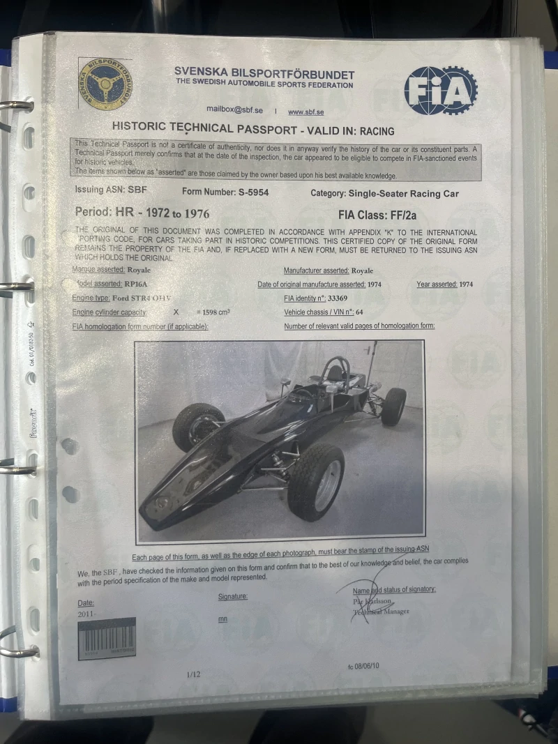 Royale RP16A Formula Ford