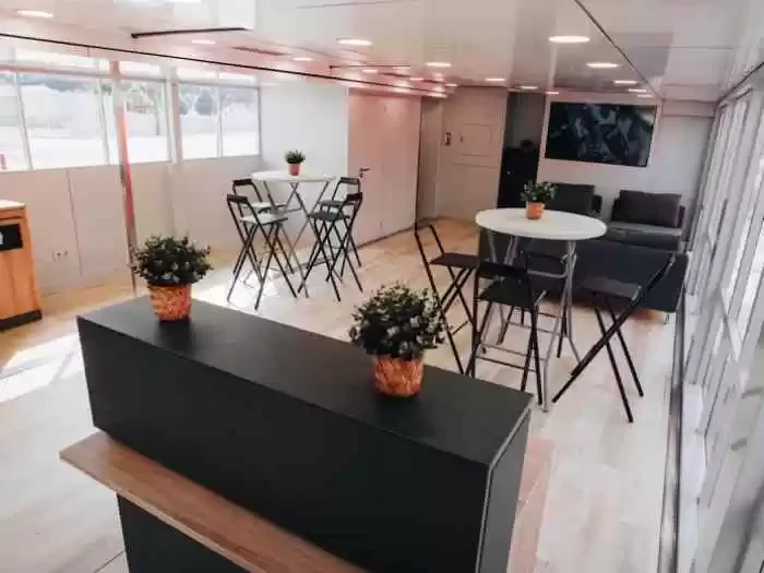 Hospitality semi-trailer for hire