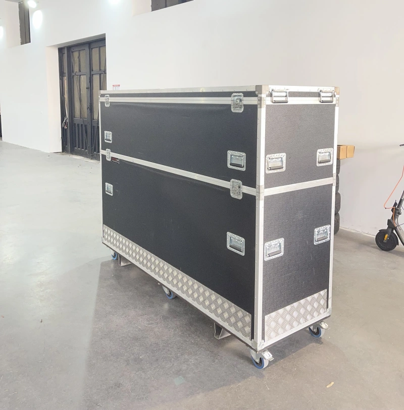 Motorsport stand panels complete with ventilated helmet storage + flight case