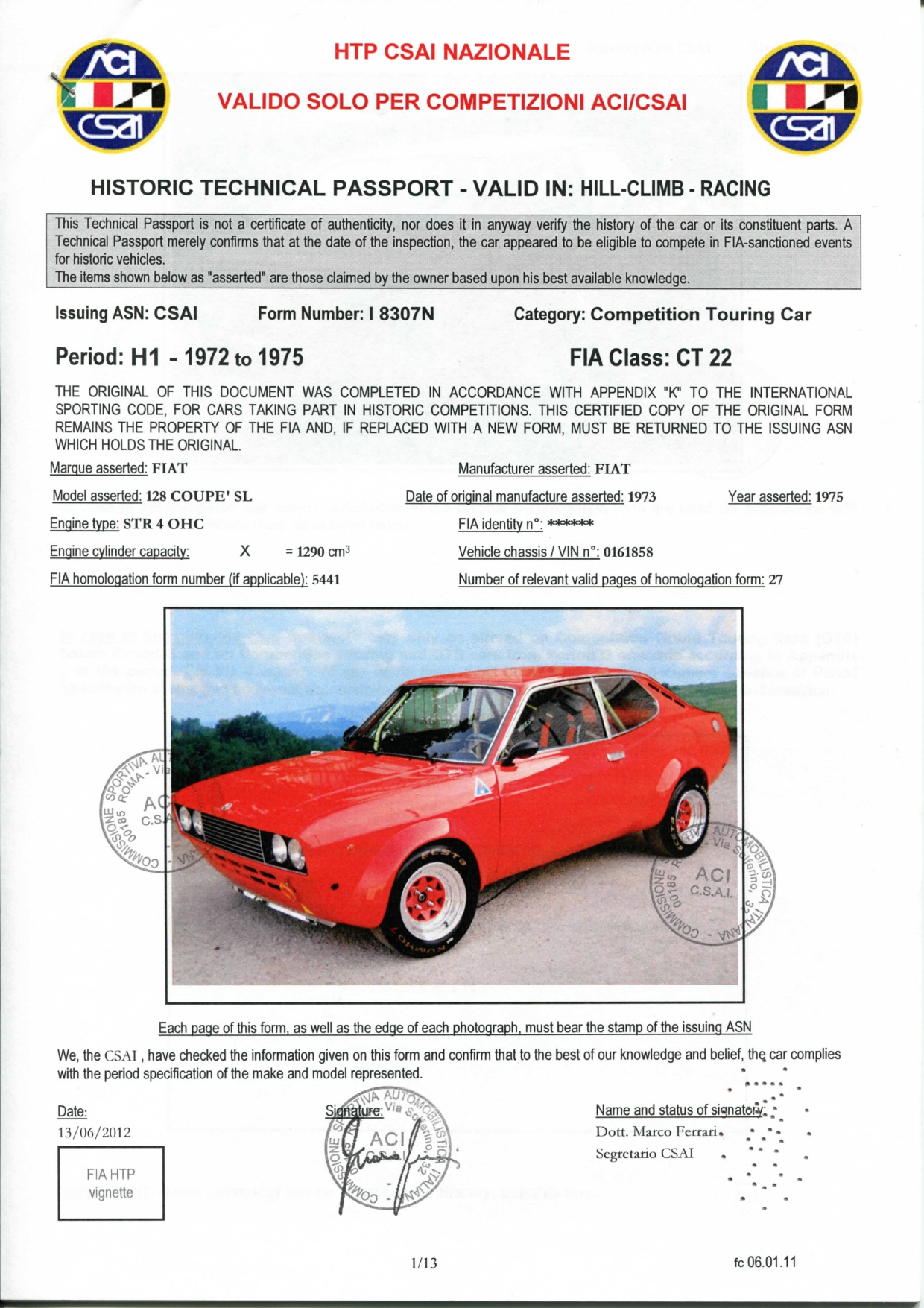 FIAT 128 COUPE SL GROUP 2 – photo 4